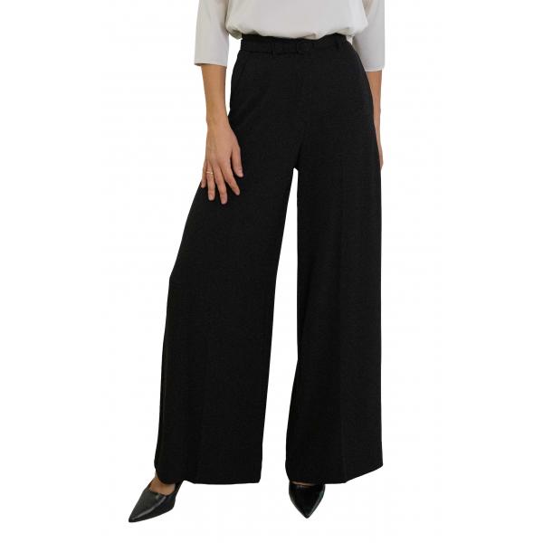 Pantaloni palazzo a vita alta con cintura Imperial